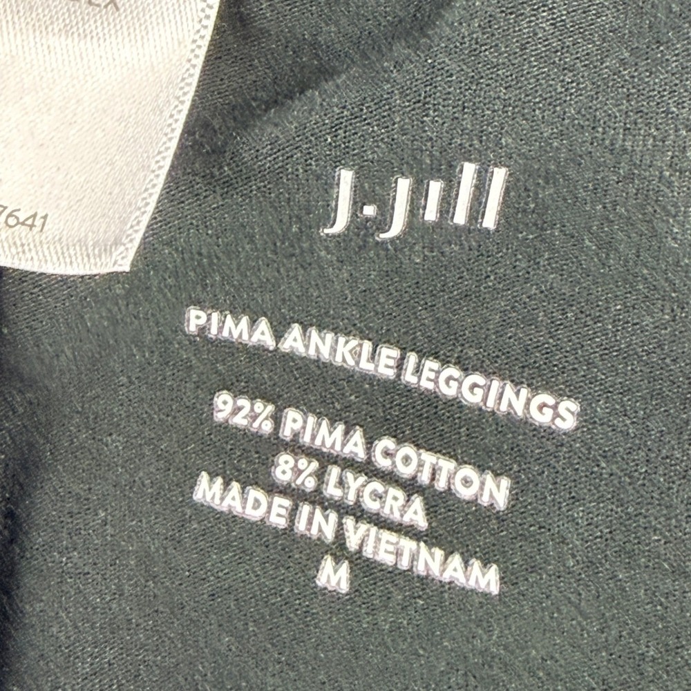 J. Jill Pima Ankle Leggings Womens Medium Black Cotton Lycra Stretch NWT - Picture 9 of 9